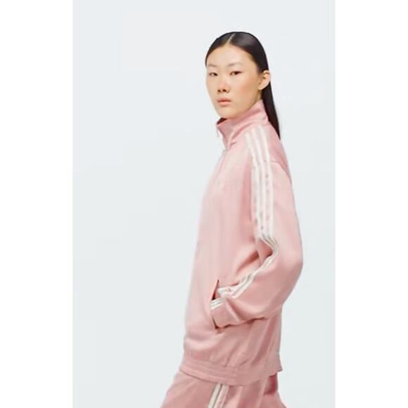 NEW ADIDAS ORIGINALS Women's XS Satin Ruffle Stripes Shorts Tracksuit - Picture 1 of 16